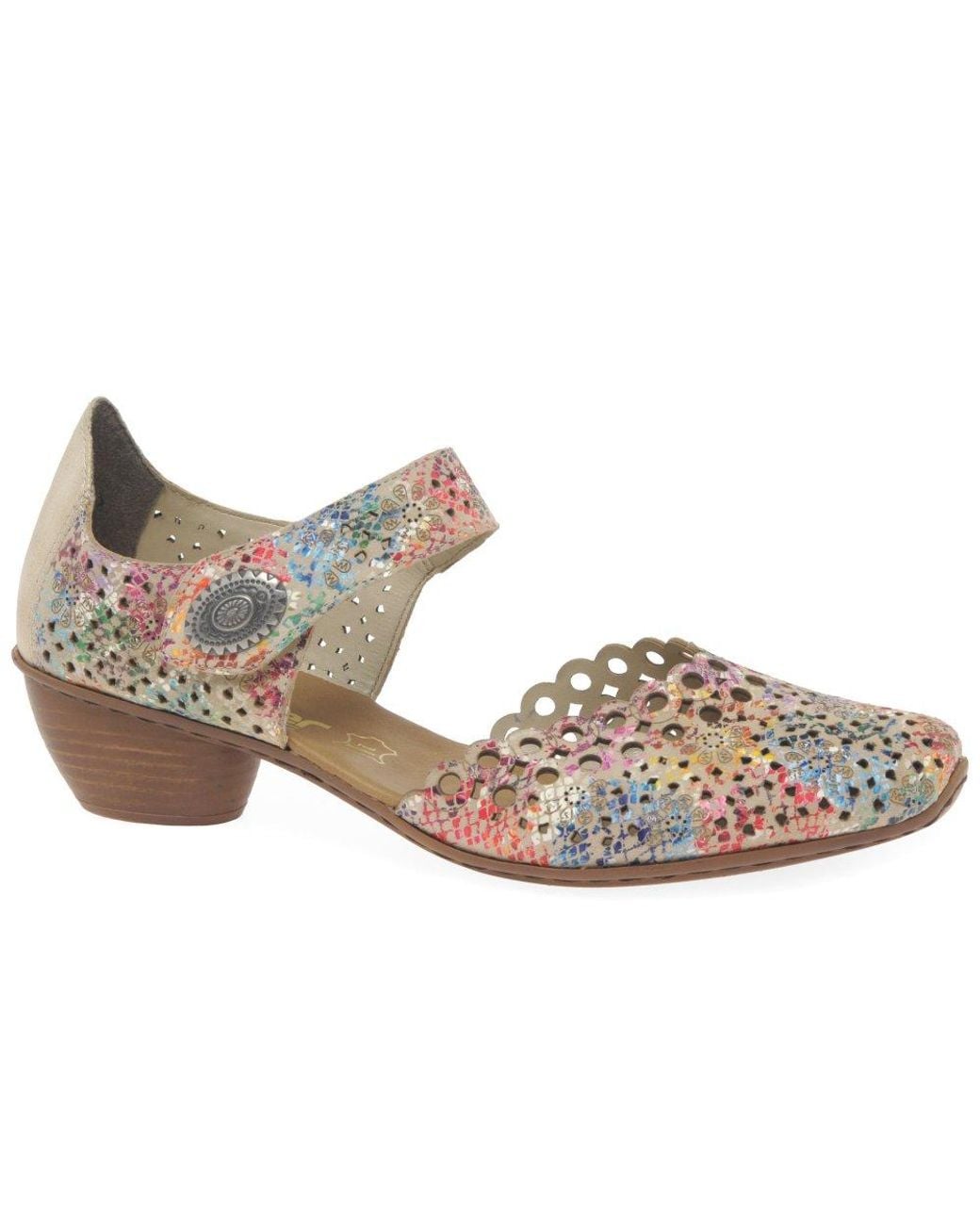 Rieker Brown Pia Open Court Shoes