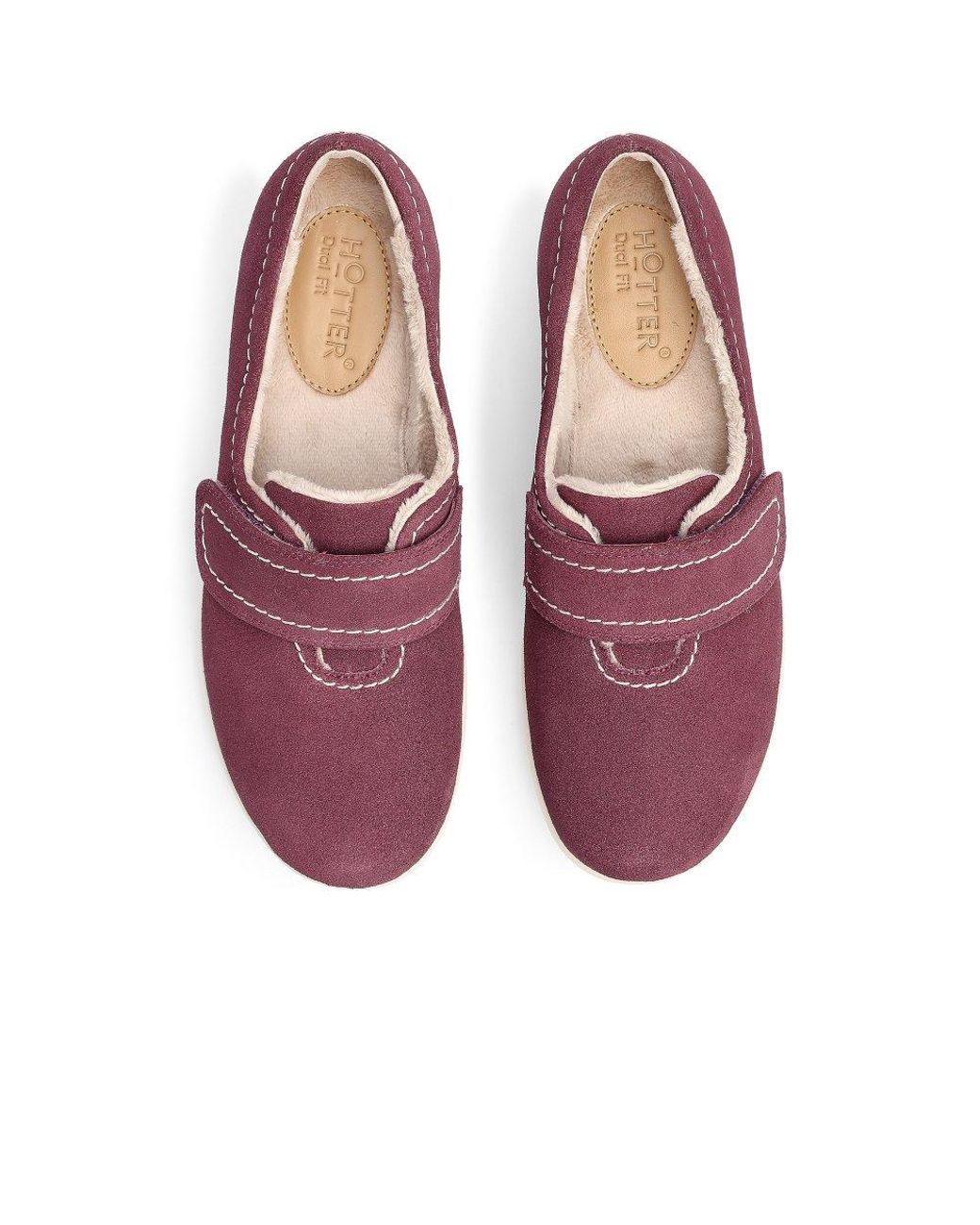 Hotter Purple Toasty Wide Fit Slippers