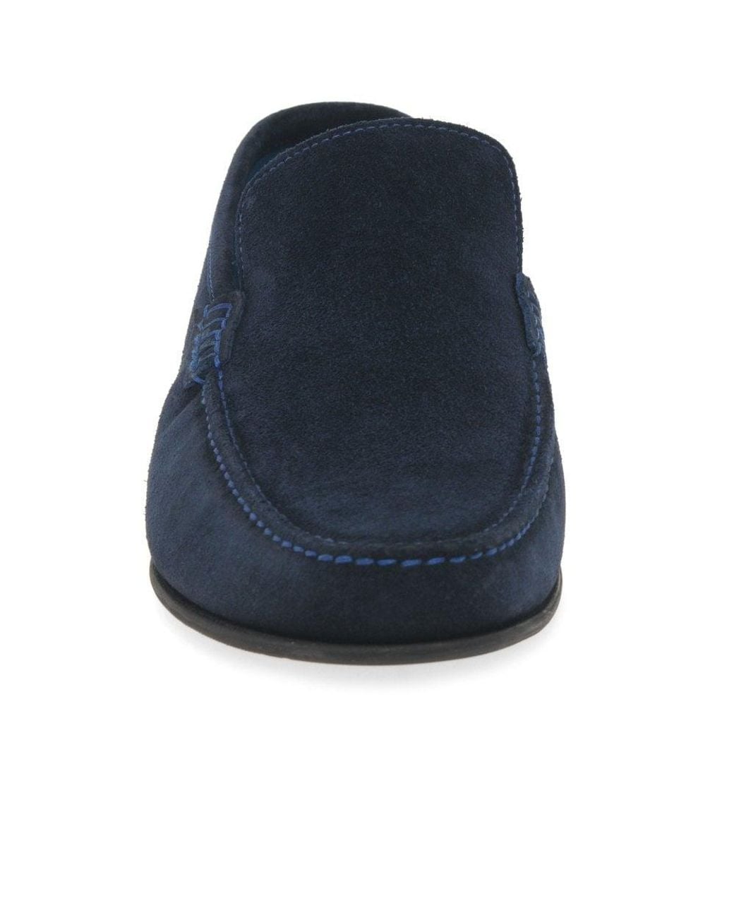 Loake Blue Nicholson Suede Moccasin Shoes for men