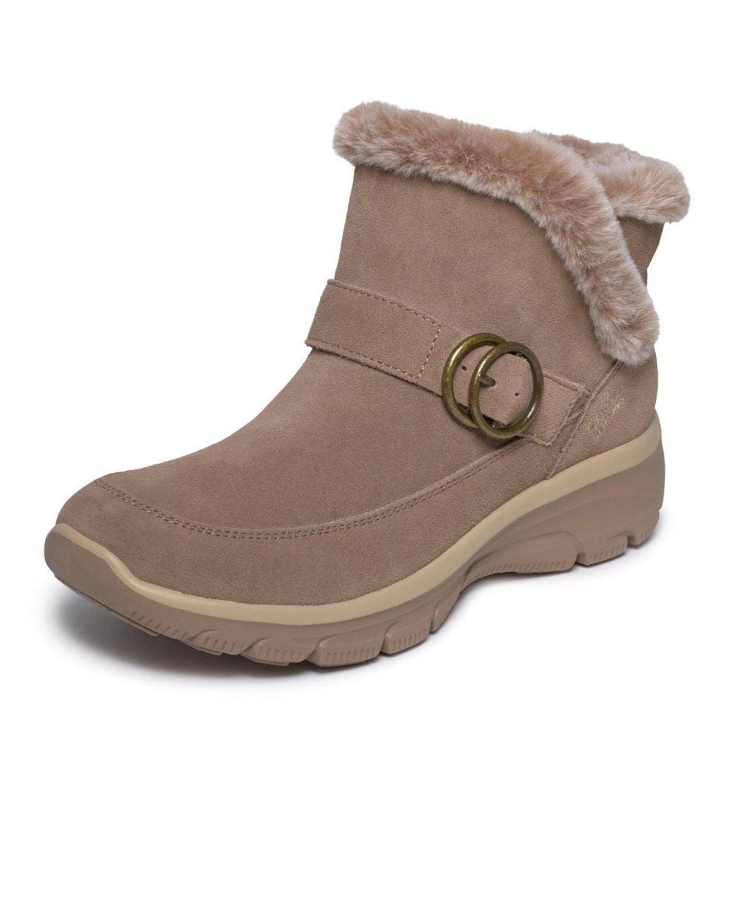 Skechers Gray Easy Going Gentle Winter Ankle Boots