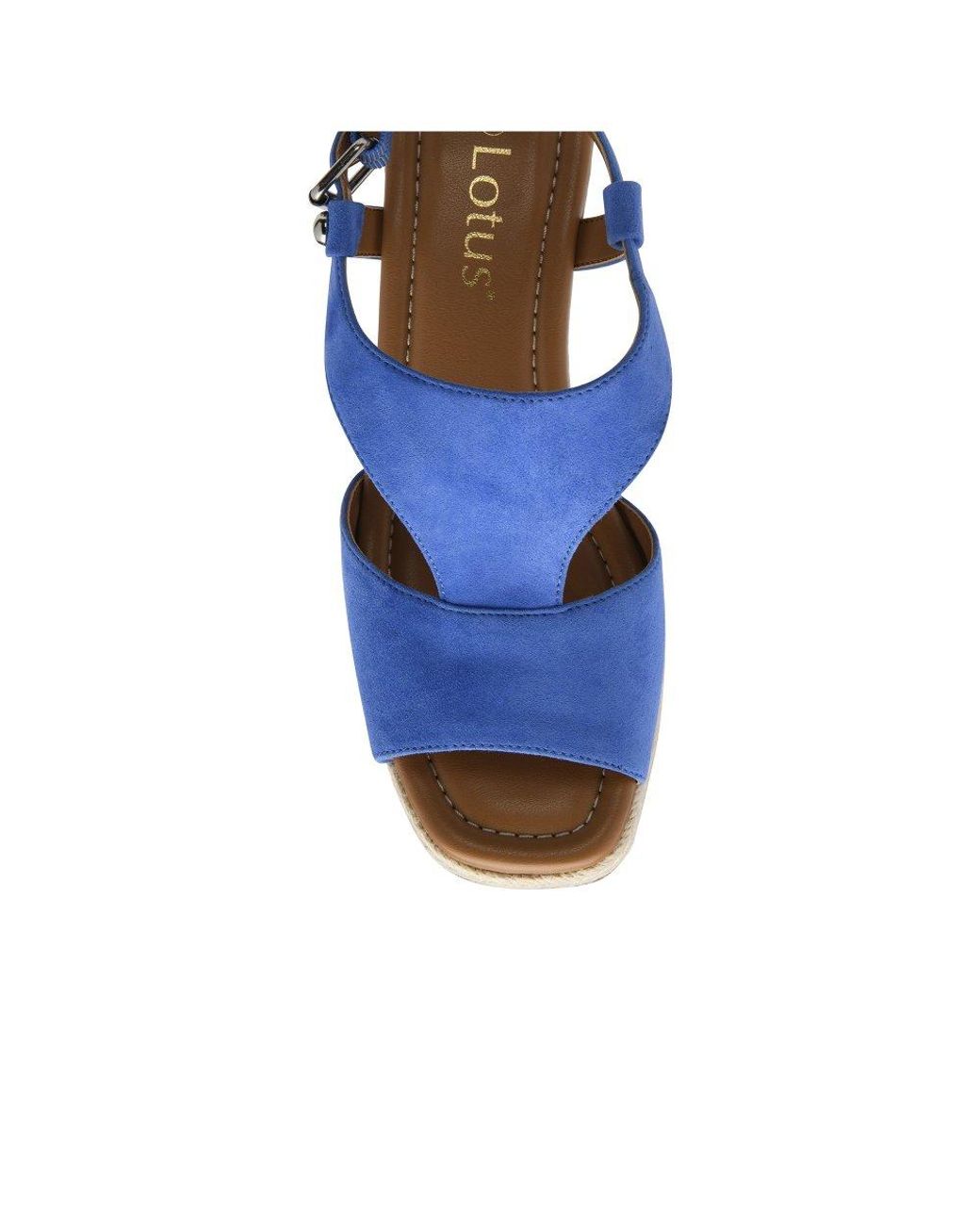 Lotus Blue Madalene Wedge Sandals