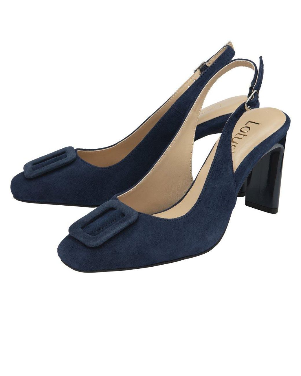 Lotus Blue Luciana Slingback Court Shoes