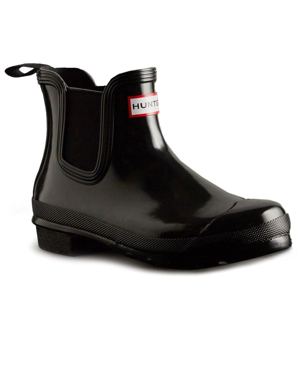 Hunter Black Original Chelsea Gloss Wellingtons