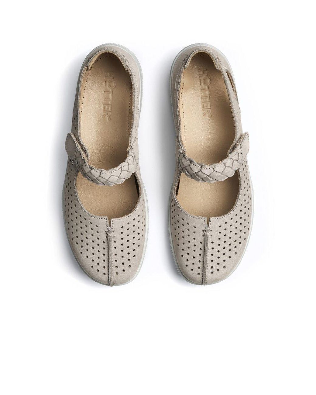 Hotter White Quake Ii Mary Jane Shoes