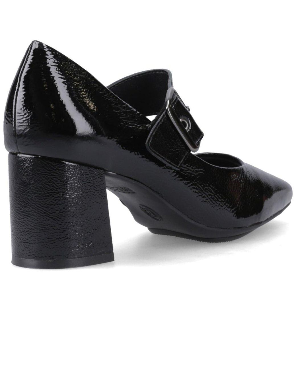 Hush Puppies Black Celcilia Buckle Court Shoes