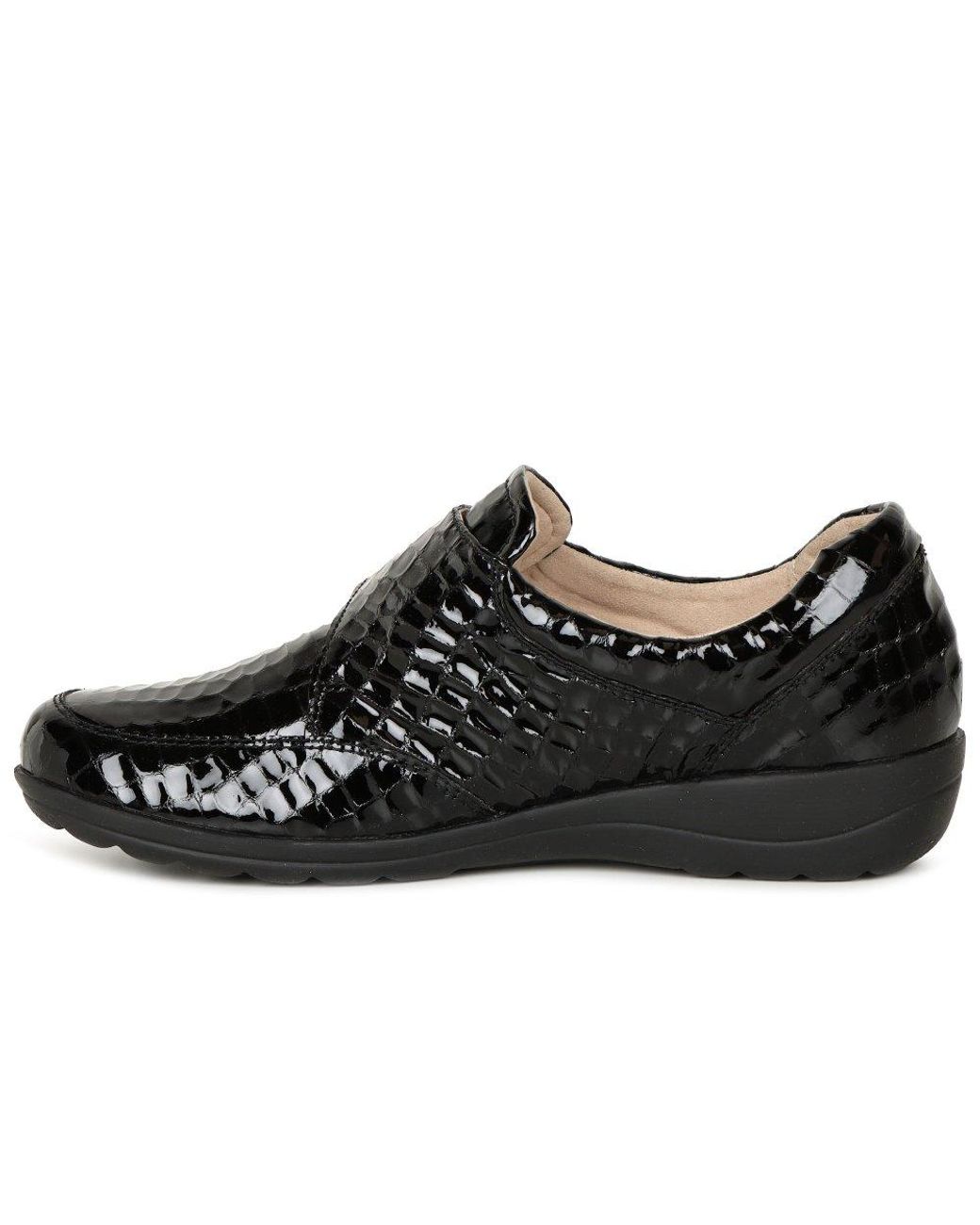 Caprice Black Vera Riptape Shoes