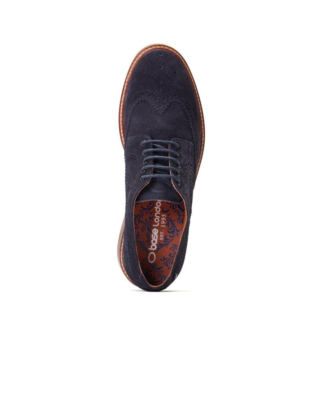 Base London Blue Hatfield Brogues for men