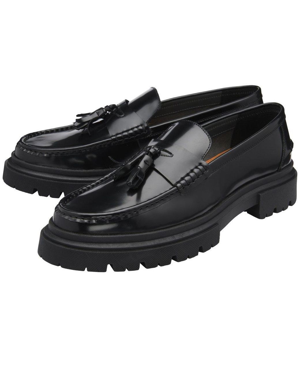 Frank Wright Black Cook Loafers for men