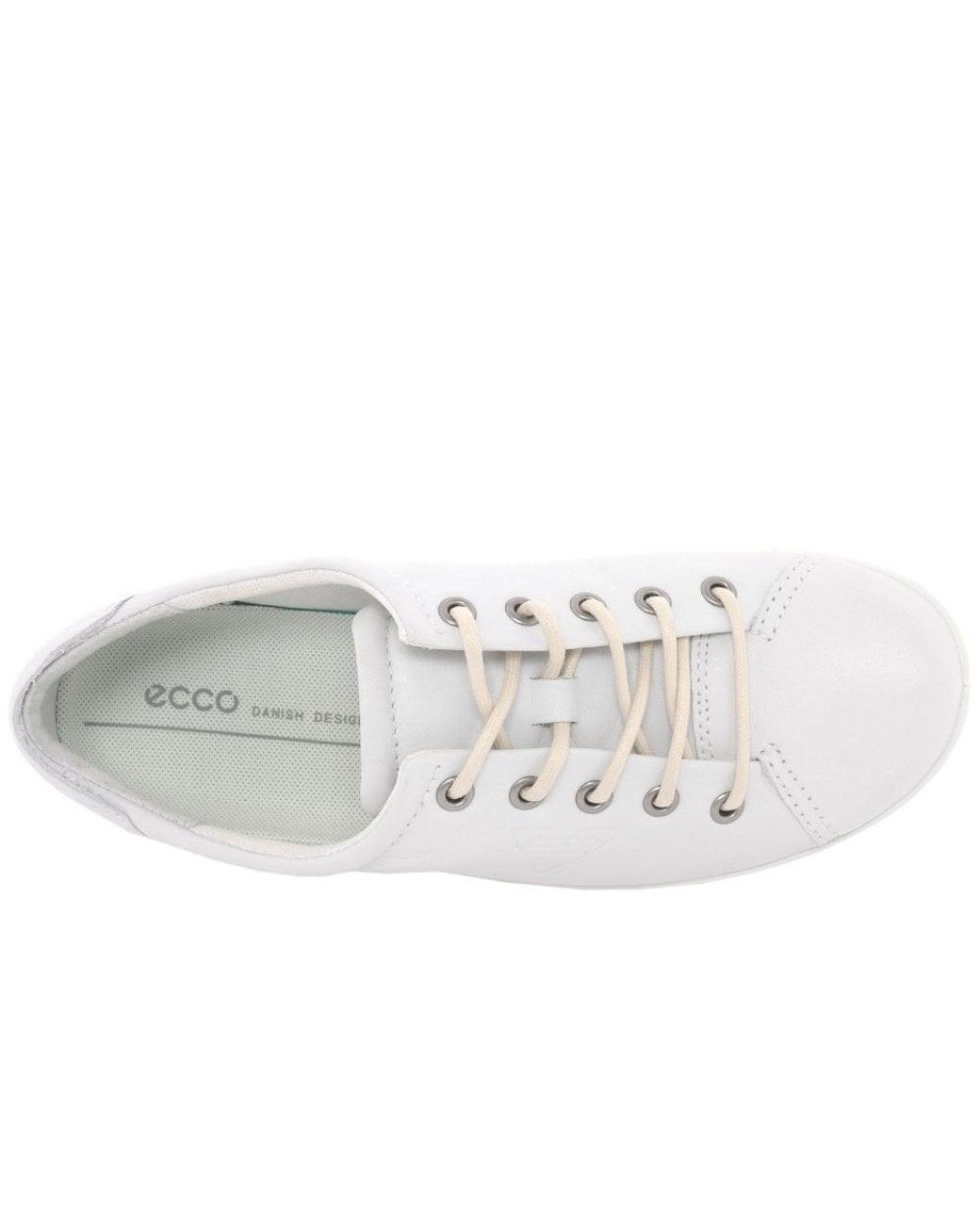 Ecco White Soft 2.0 Tie Shoe Size