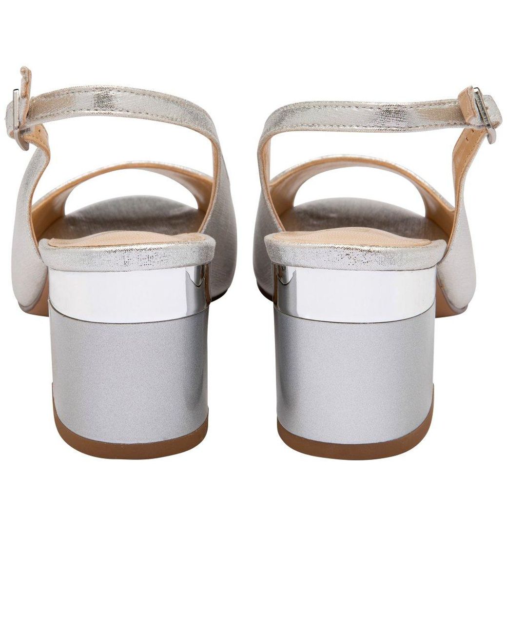 Lotus White Evelyn Slingback Sandals