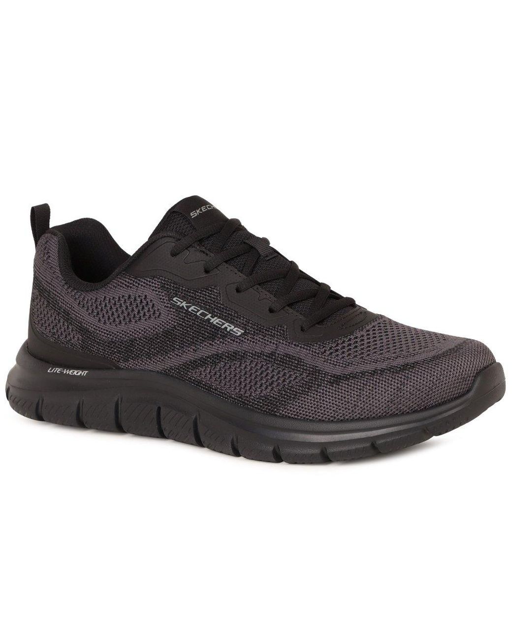 Skechers Black Track Lace Trainers for men