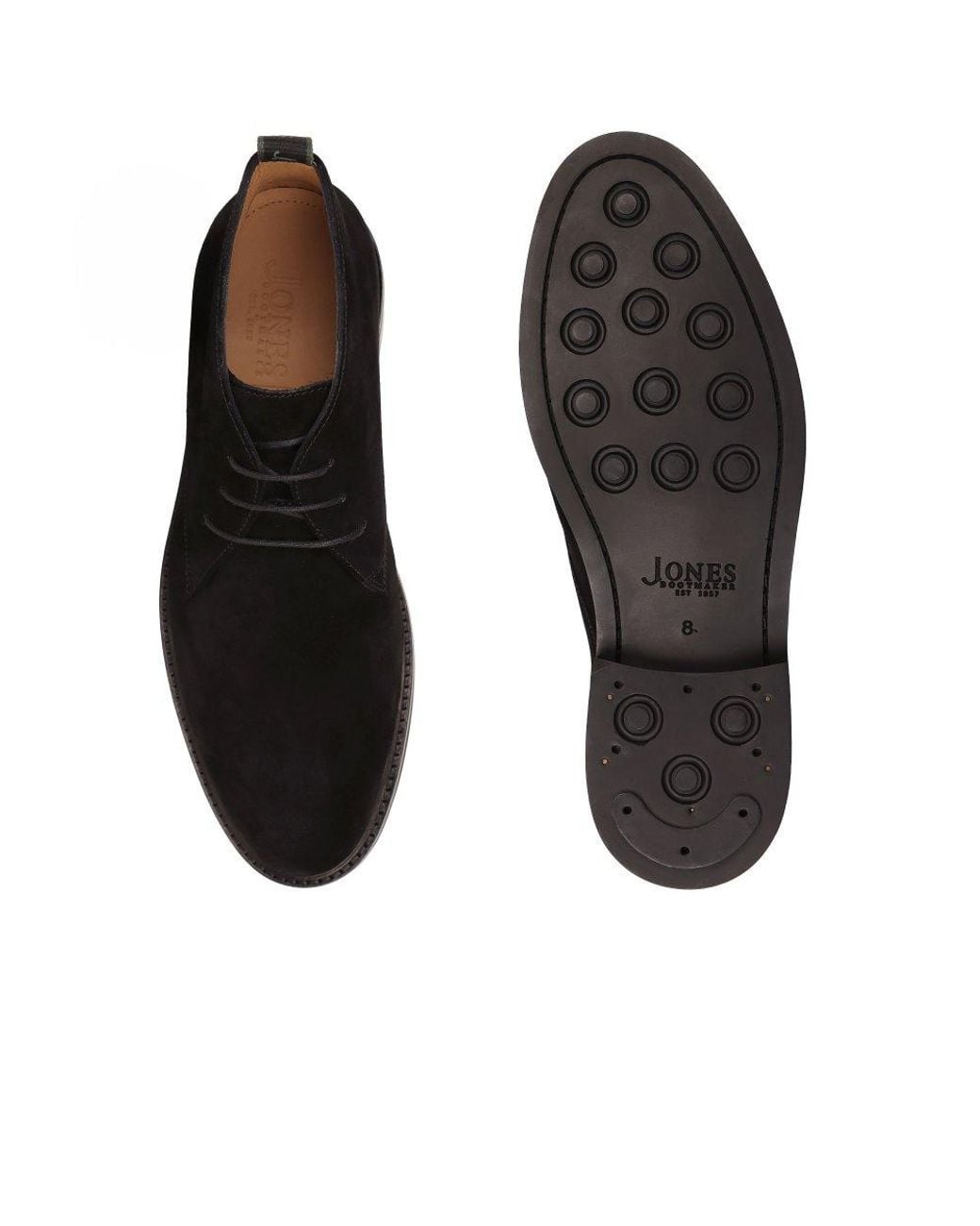 Jones Bootmaker Black Deacon Chukka Boots for men