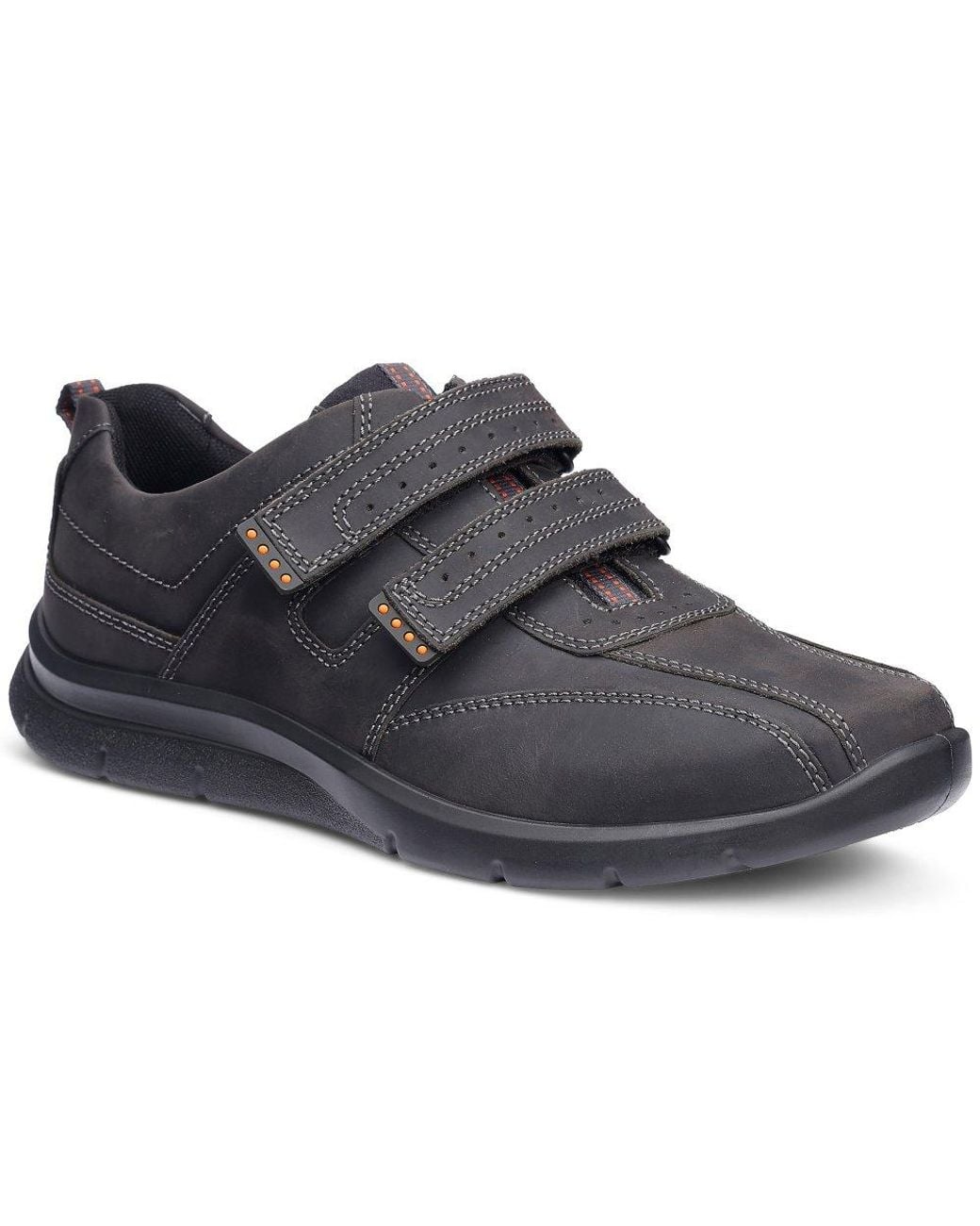 Hotter Black Energise Riptape Casual Shoe for men