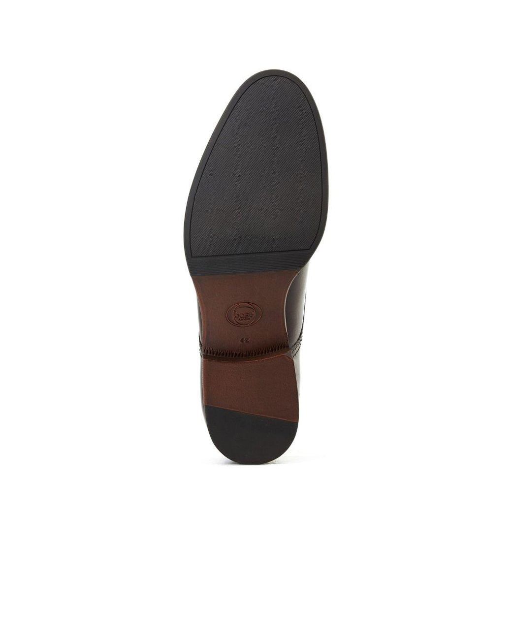 Base London Brown Faraday Single Monk Shoes for men