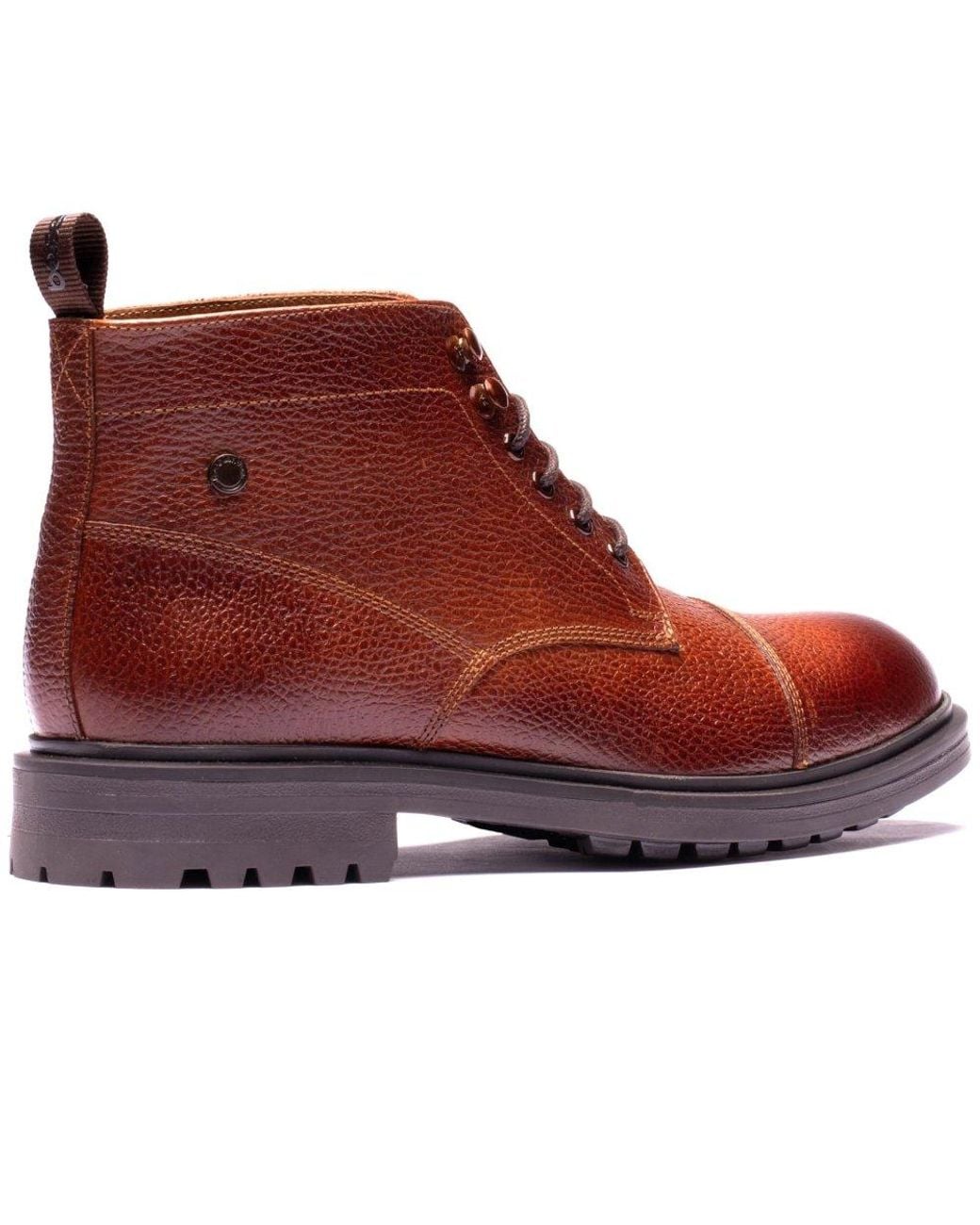 Base London Brown Mercer Toe Cap Boots for men