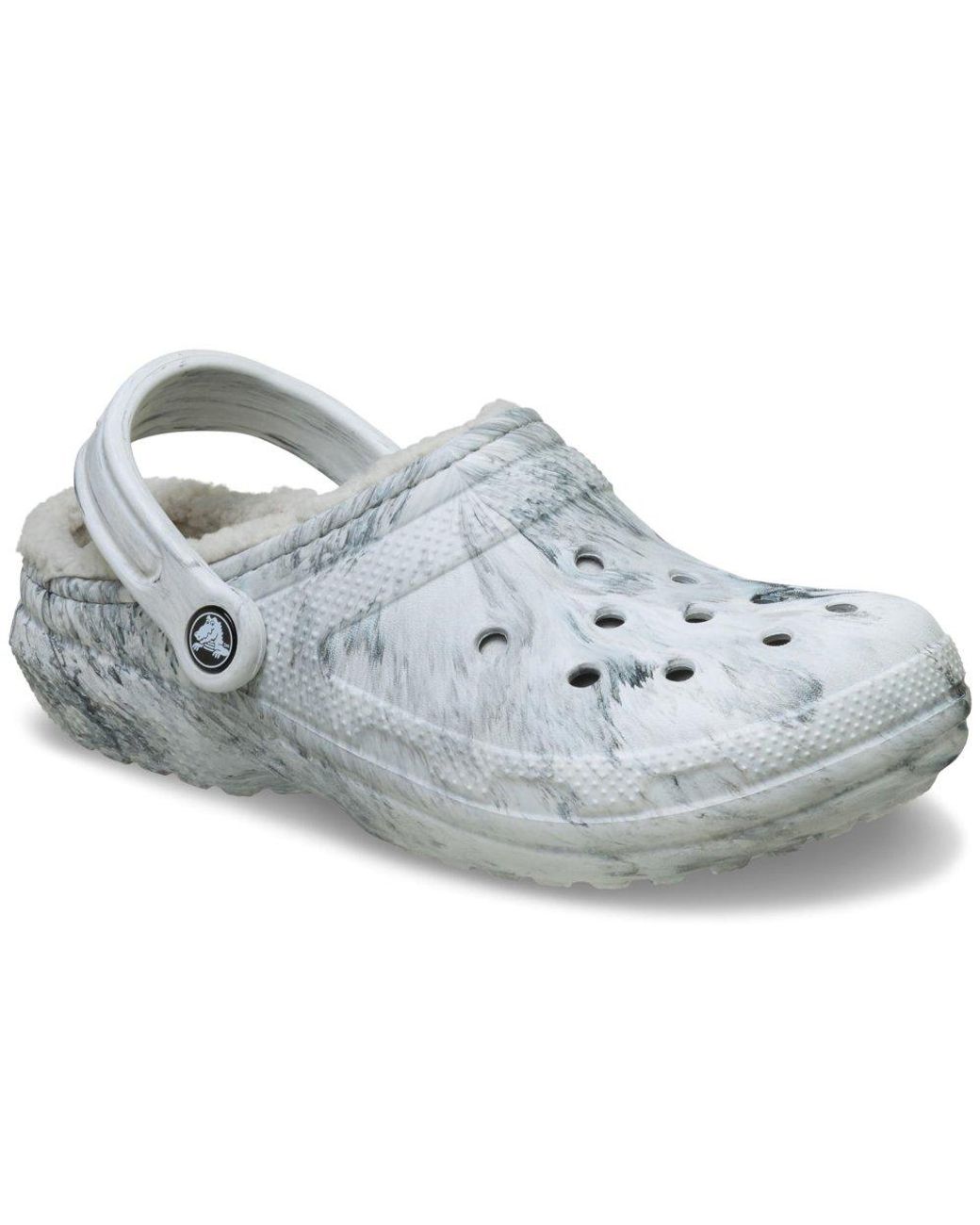 CROCSTM Gray Classic Lined Clog Thermoplastic Swirl Clogs