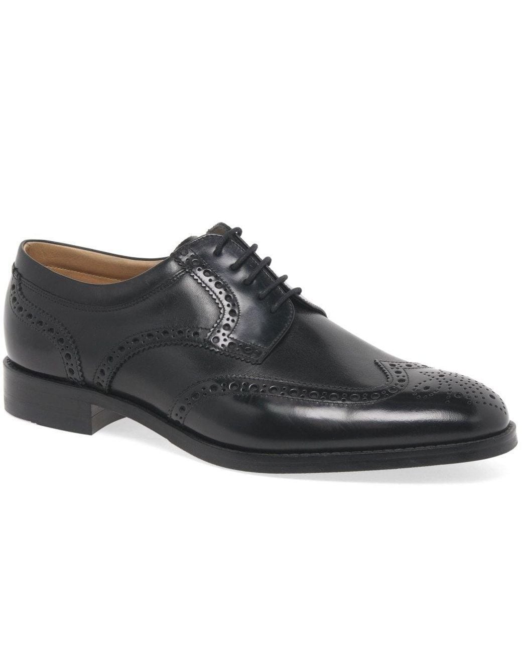 Loake Black Pangbourne Lace Up Formal Shoes for men