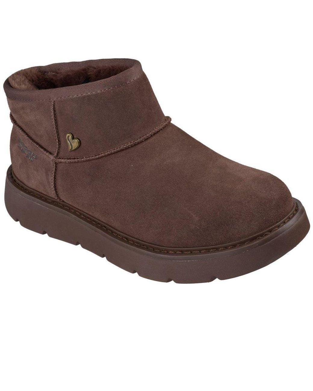 Skechers Brown Keepsakes Cozy Mini Ankle Boots