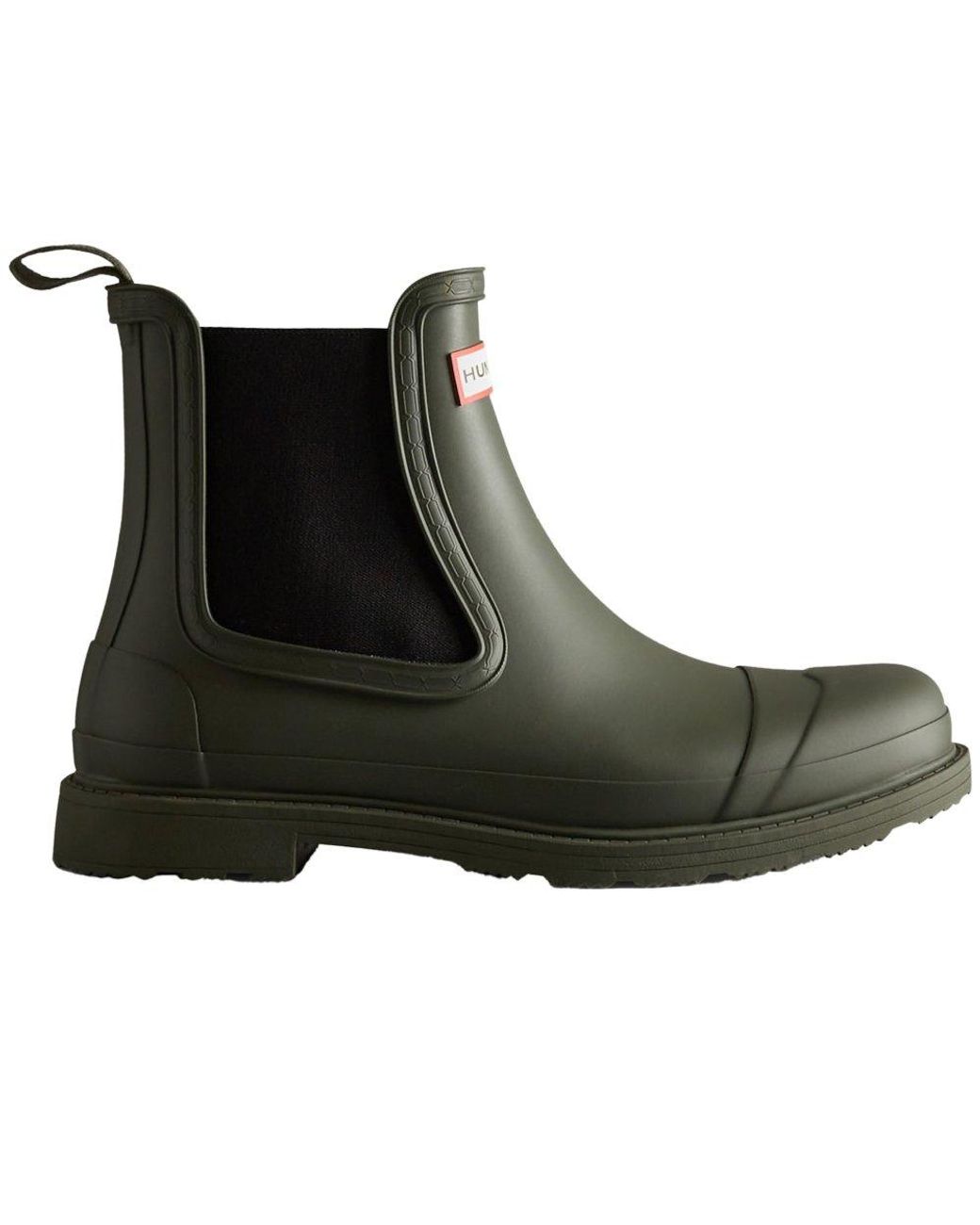 Hunter Black Commando Chelsea Wellingtons for men