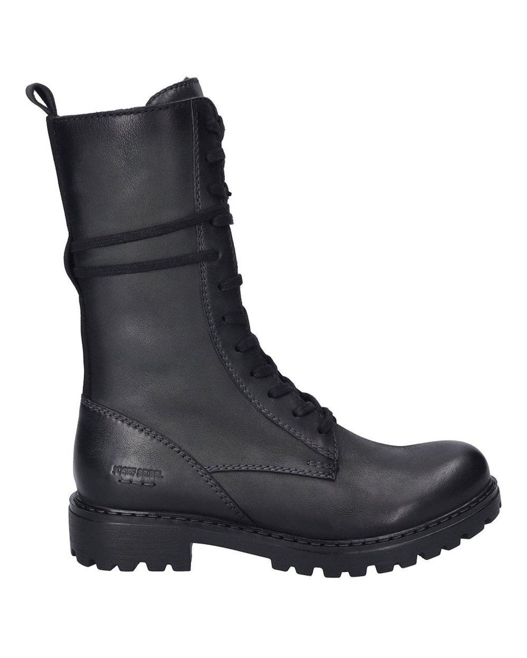 Josef Seibel Blue Melinda 29 Combat Calf Boots