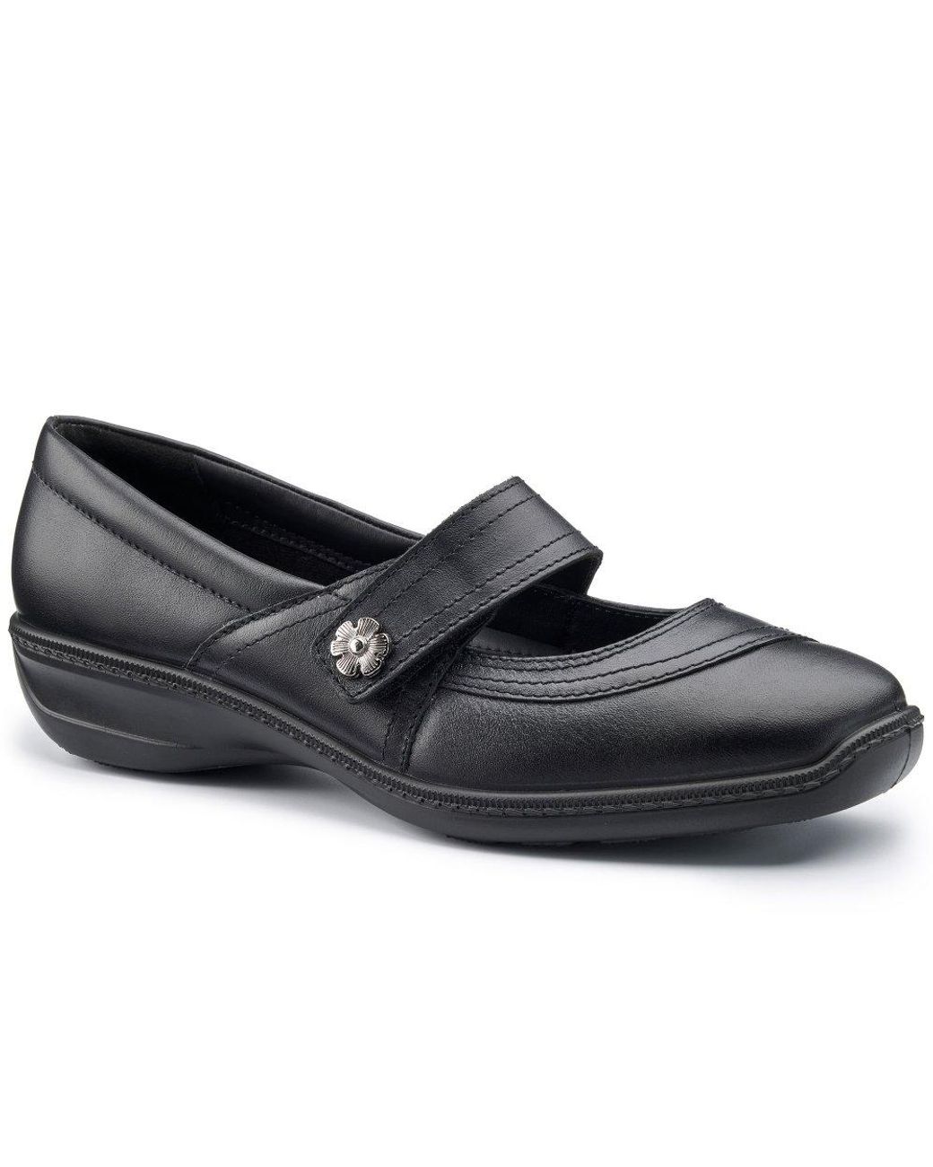 Hotter Black Charity Mary Jane Shoes