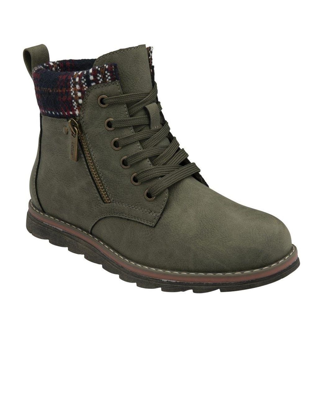 Lotus Green Montreal Ankle Boots