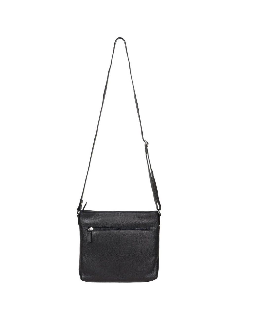 Lakeland Leather Black Farlam Messenger Bag