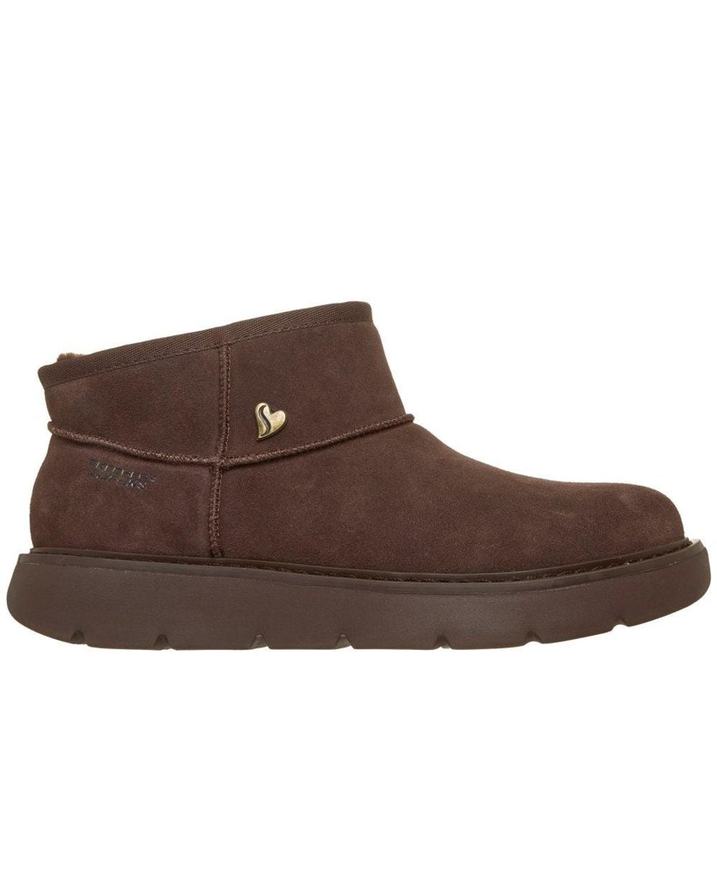 Skechers Brown Keepsakes Cozy Mini Ankle Boots