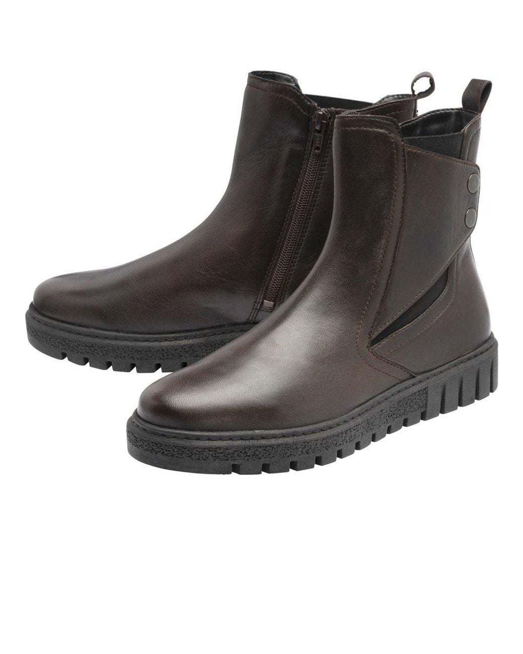 Lotus Black Kairo Ankle Boots