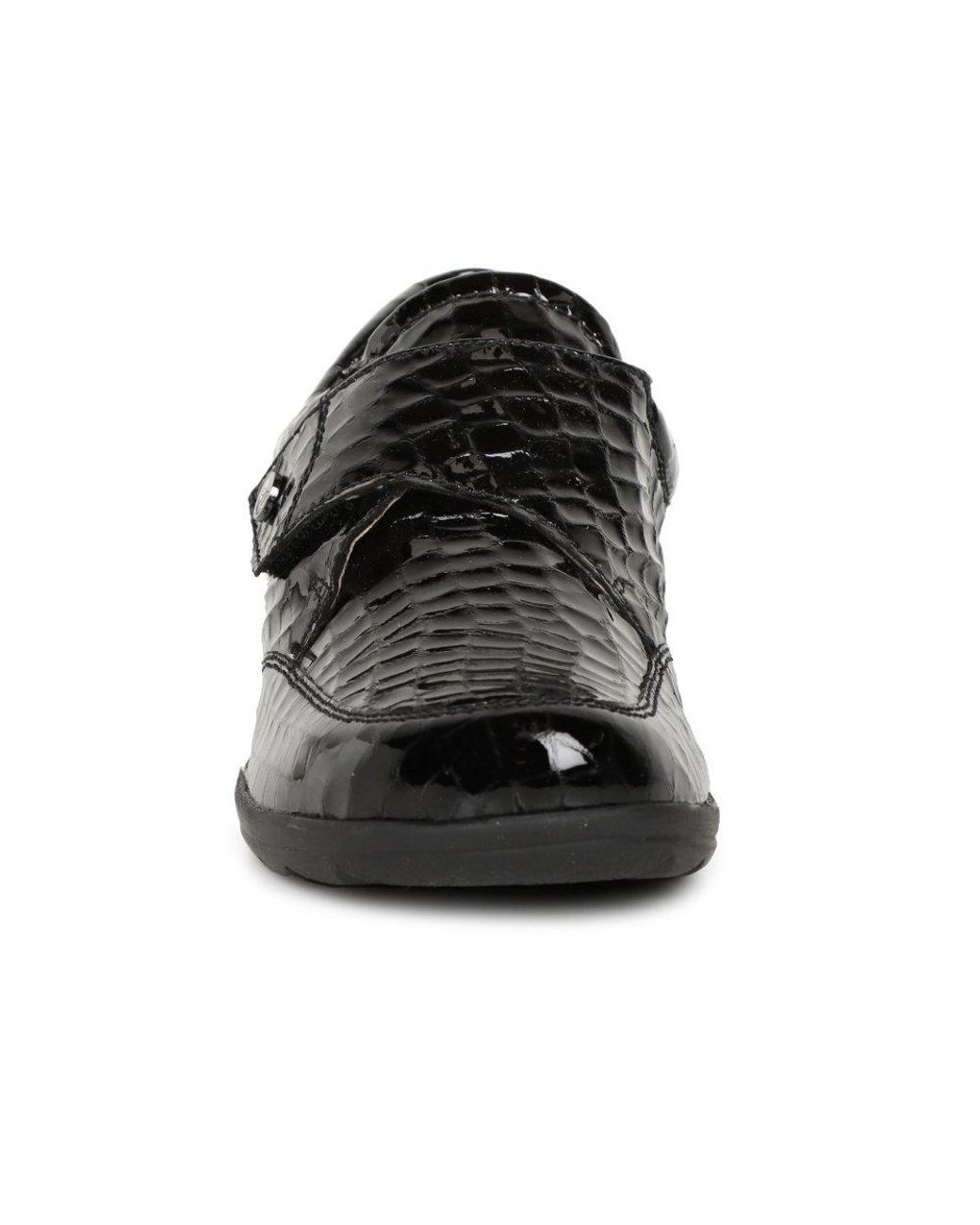 Caprice Black Vera Riptape Shoes