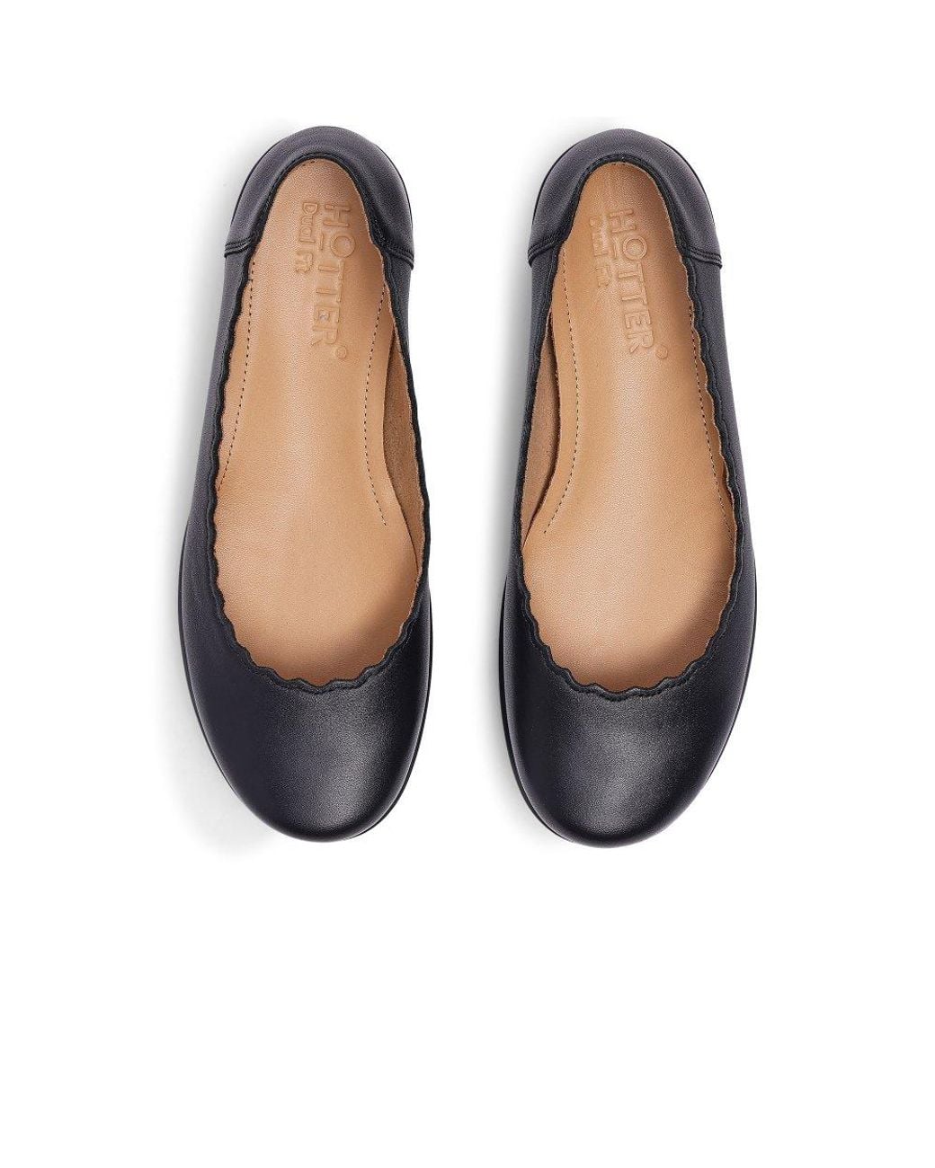 Hotter Blue Eider Ballet Pumps