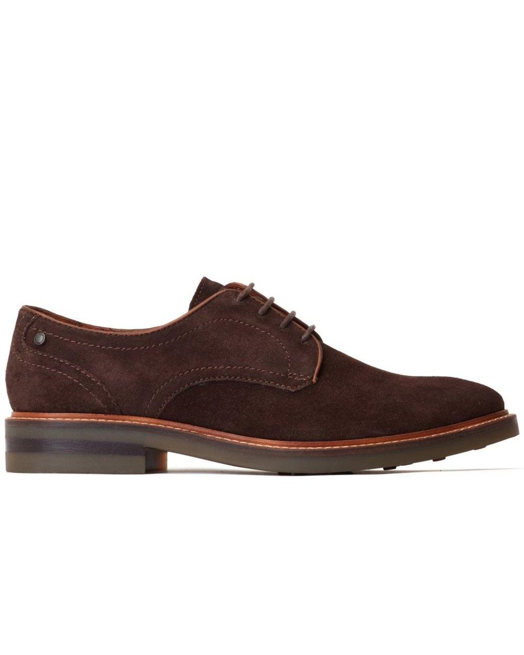 Base London Brown Mawley Derby Shoes for men