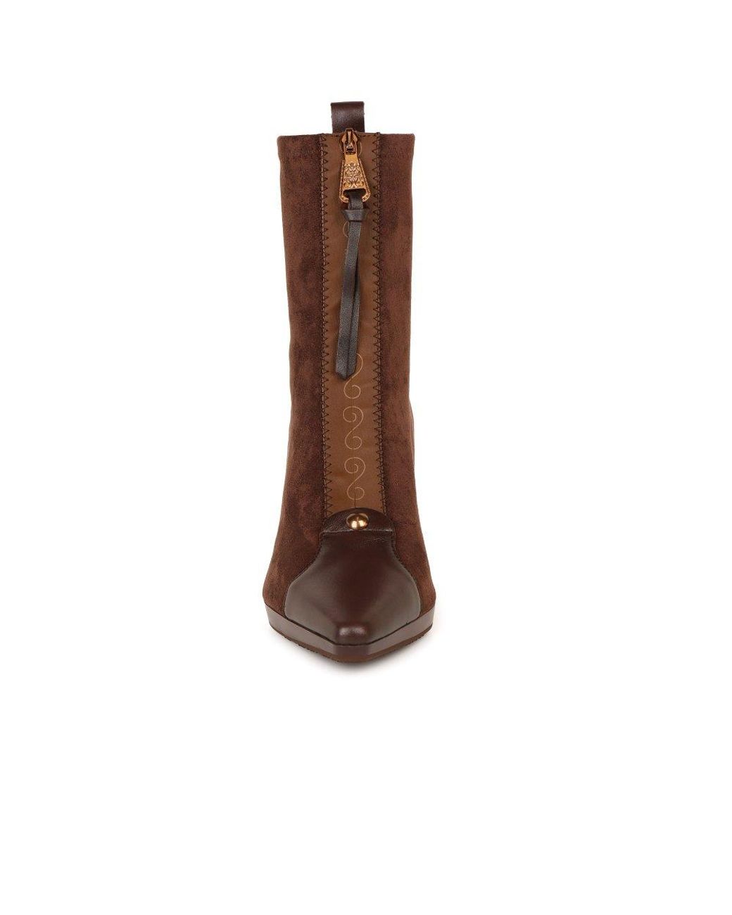 Hispanitas Brown Bangkok Zip Ankle Boots