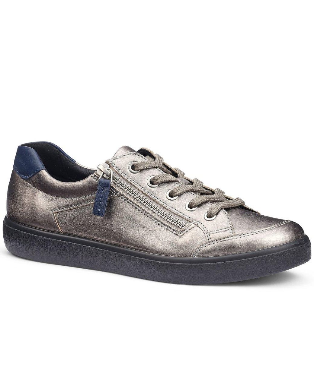 Hotter Gray Chase Ii Wide Fit Trainers
