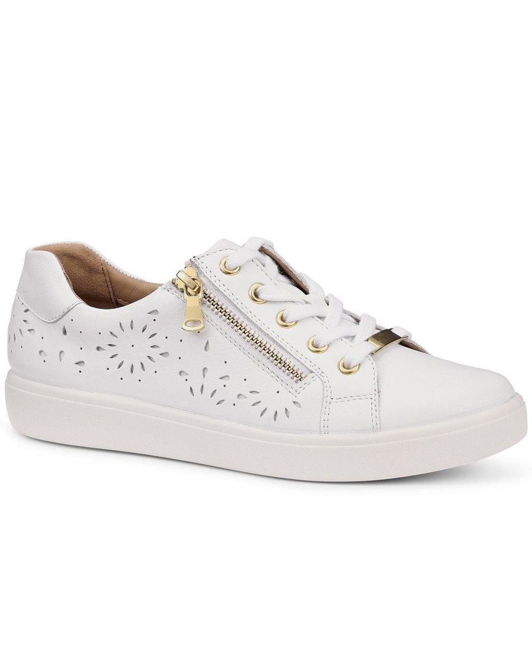 Hotter White Wonder Extra Wide Trainers