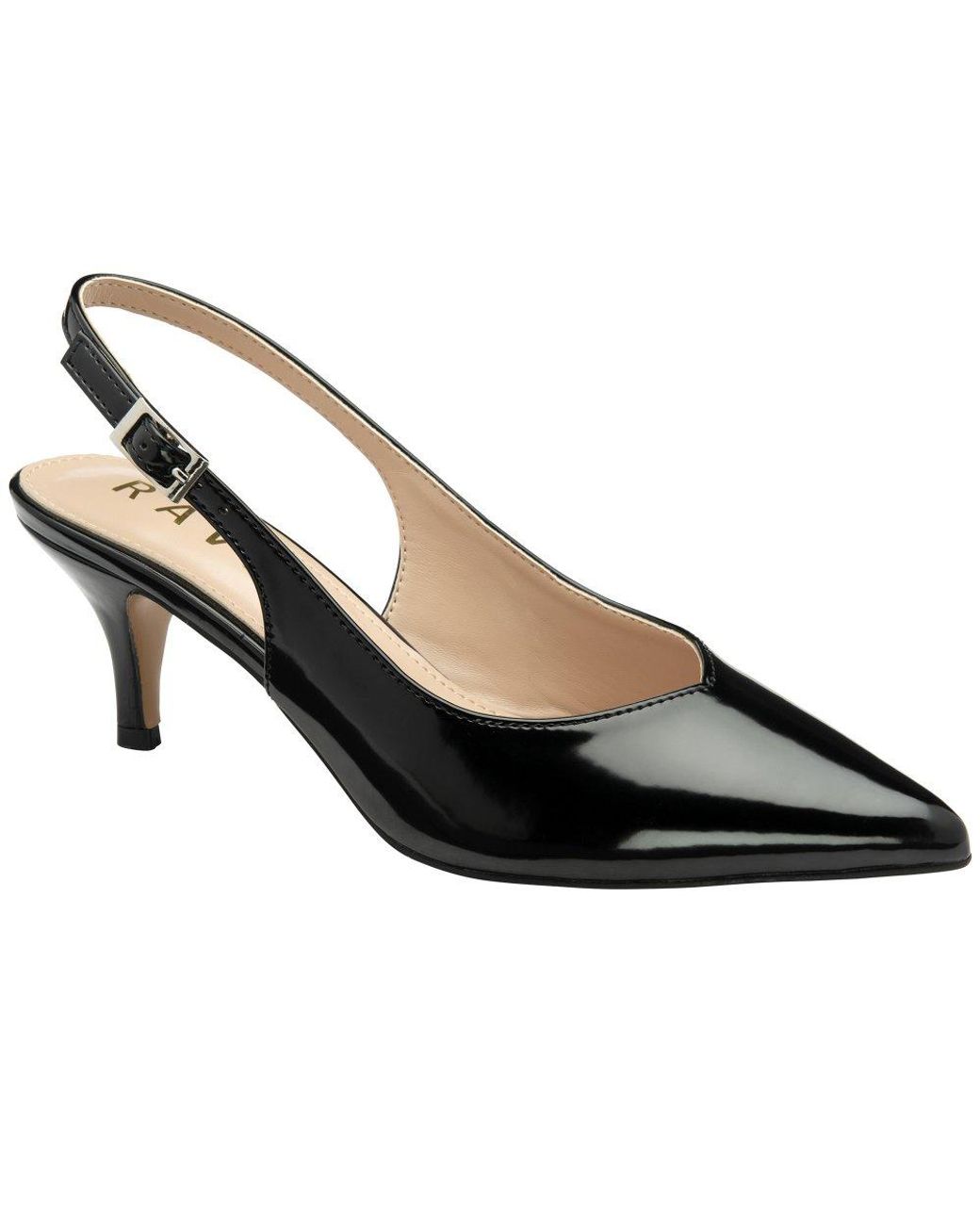 Ravel Black Foston Slingback Court Shoes