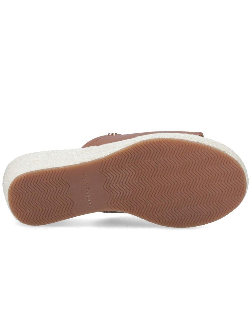 Hush Puppies Brown Willow Rattan Sandals