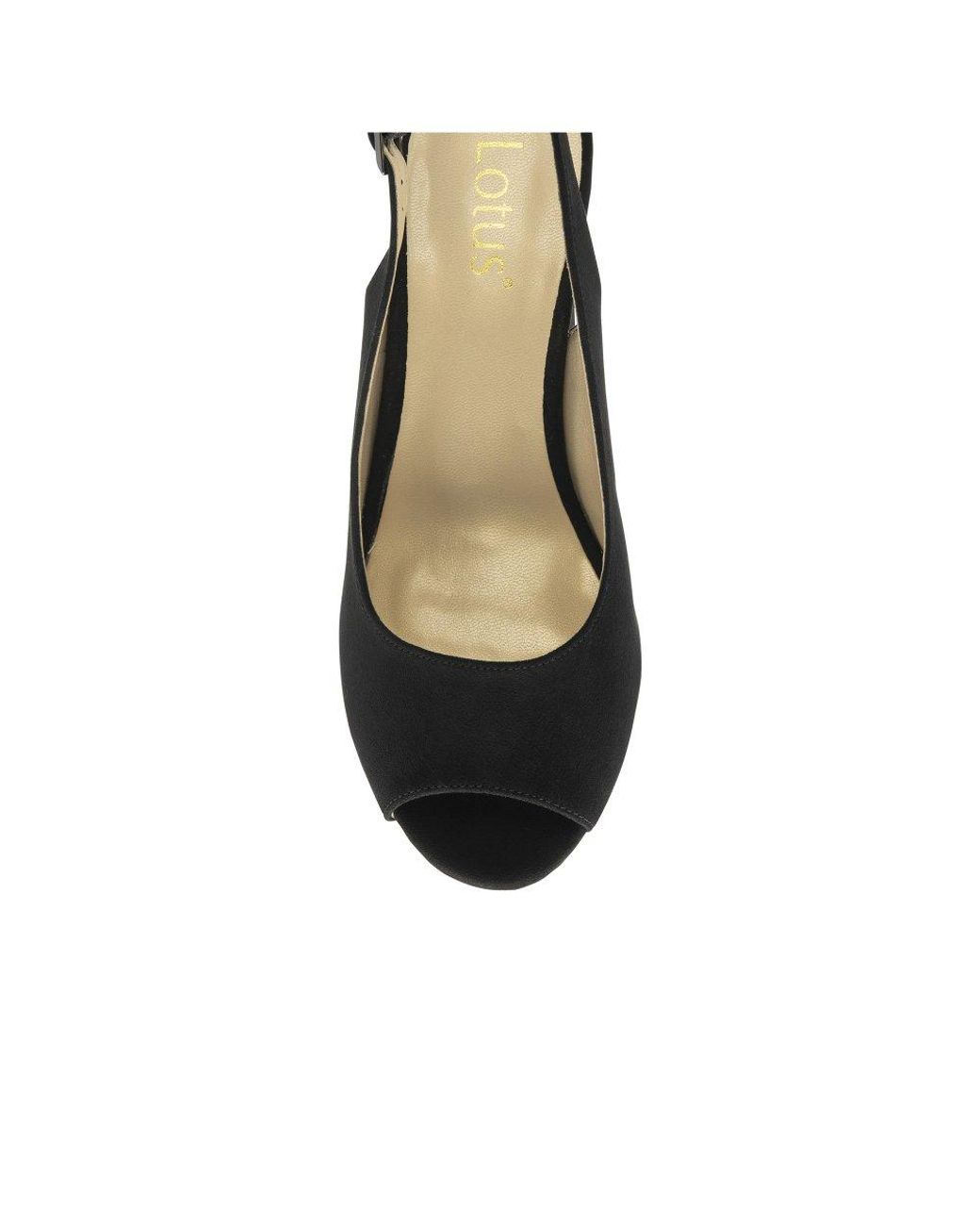 Lotus Black Evelyn Slingback Sandals