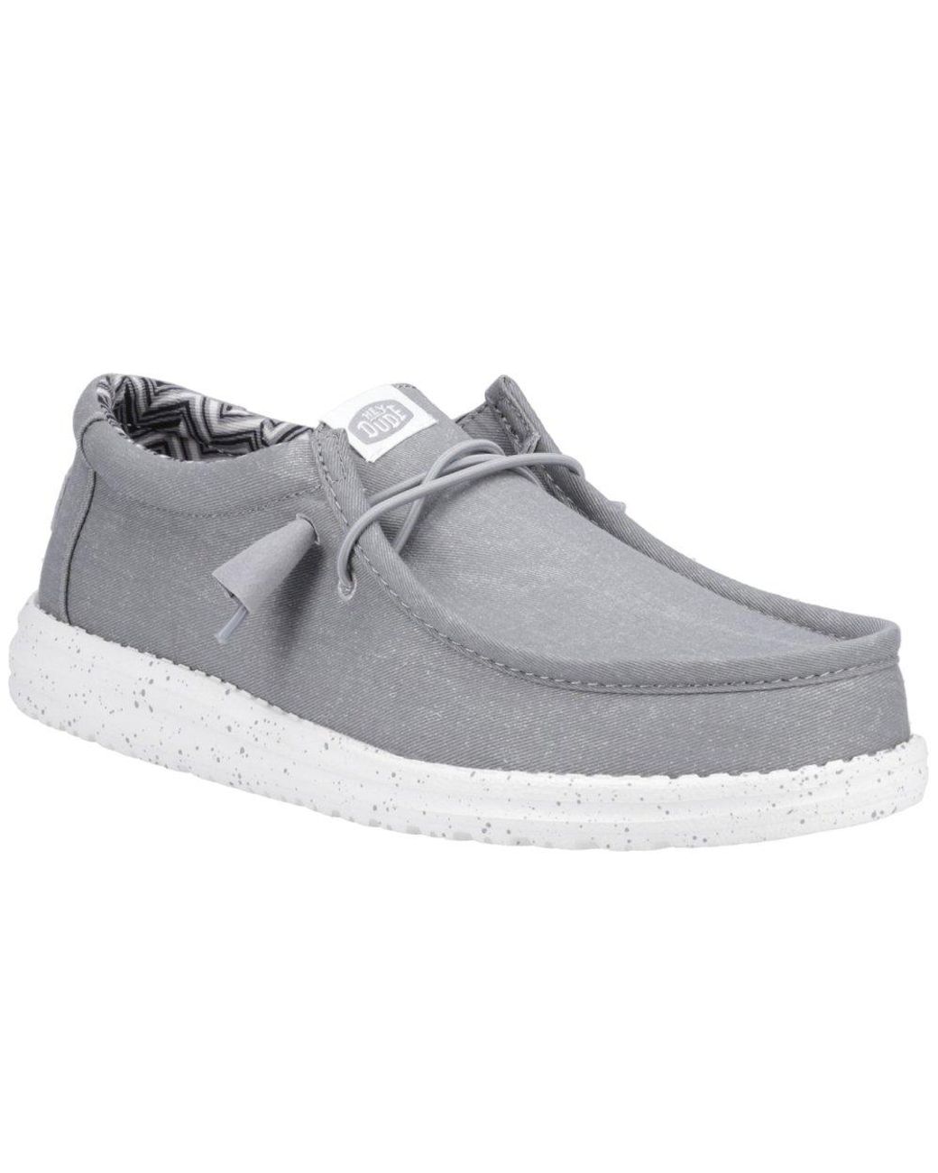 HeyDude Black Wally Canvas Shoes for men