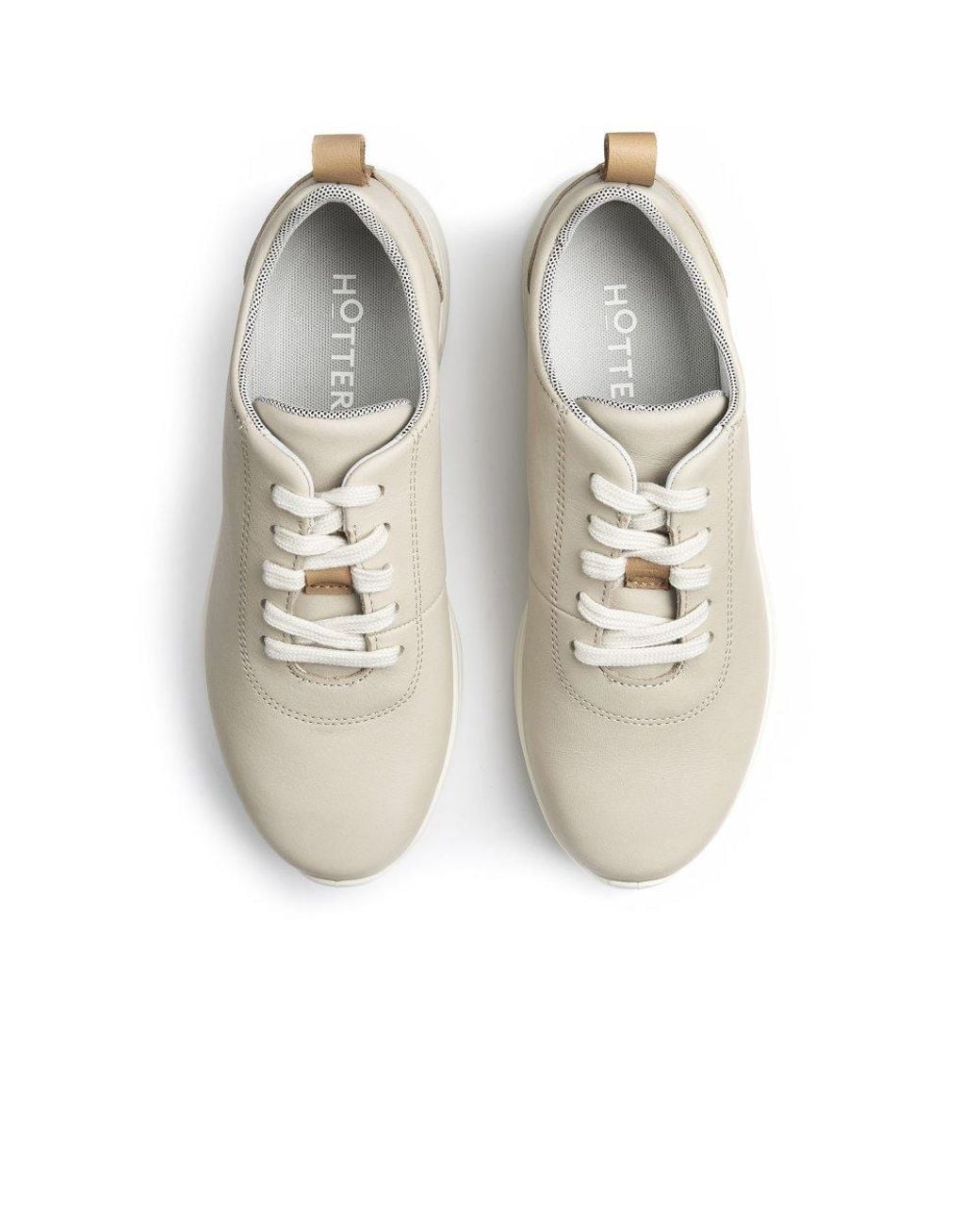 Hotter White Cosmos Wide Fit Trainers