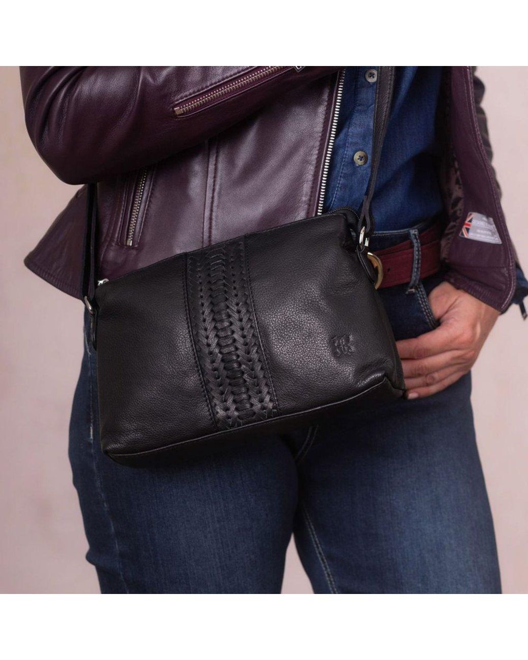 Lakeland Leather White Eden Crossbody Bag