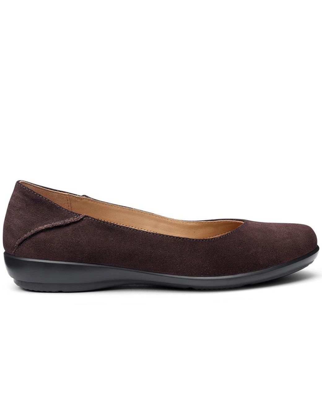 Hotter Brown Birdie Ballet Pumps