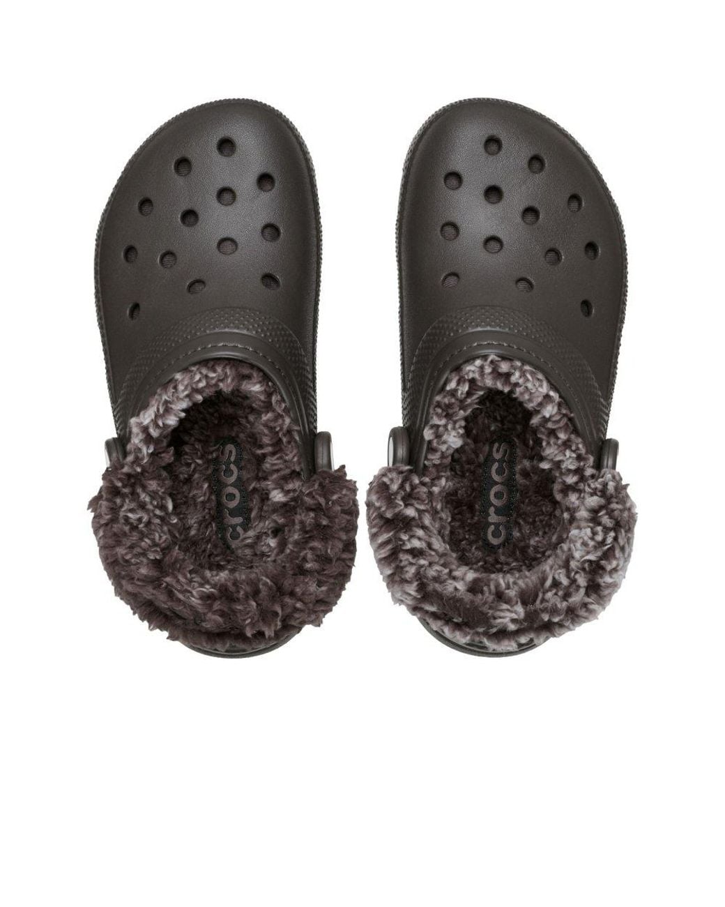 CROCSTM Black Classic Fleece Lined Clogs for men