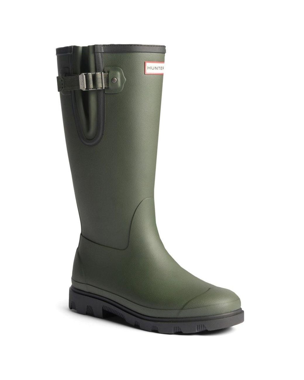 Hunter Green Field Downpour Wellingtons