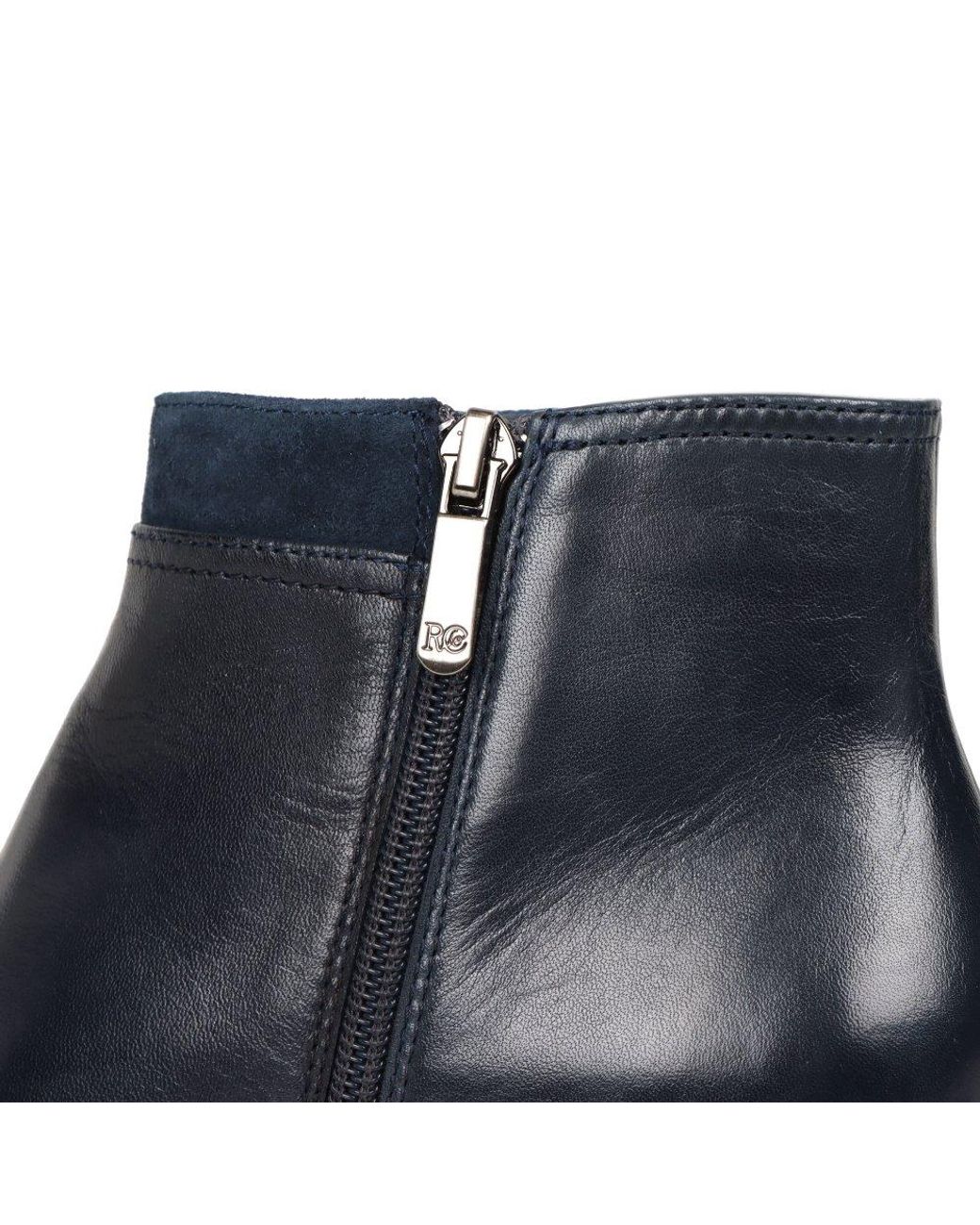 Regarde Le Ciel Blue Sonia 148 Ankle Boots Lea/Suede