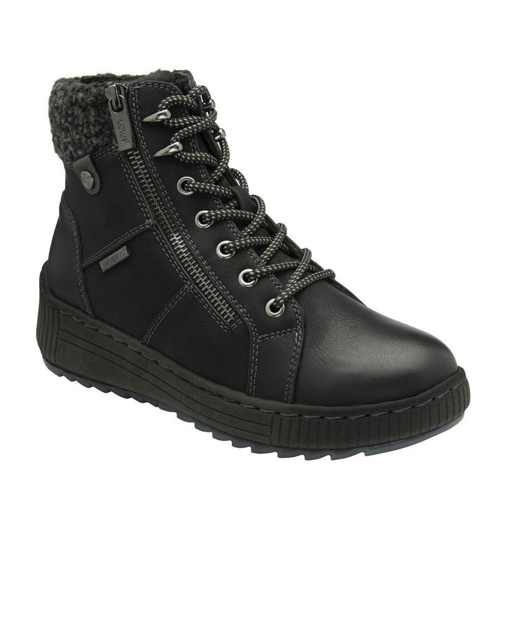 Lotus Black Penrithe Ankle Boots