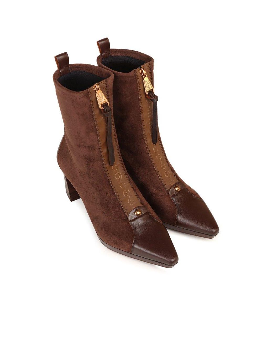 Hispanitas Brown Bangkok Zip Ankle Boots