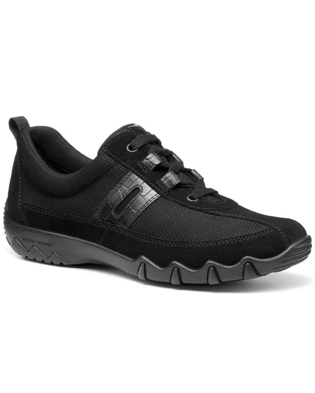 Hotter Black Leanne Ii Wide Fit Sports Shoes