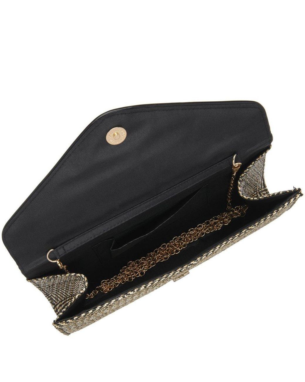 Lotus Metallic Chariot Clutch Bag