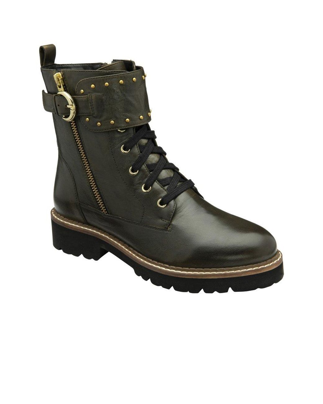 Lotus Black Foster Ankle Boots